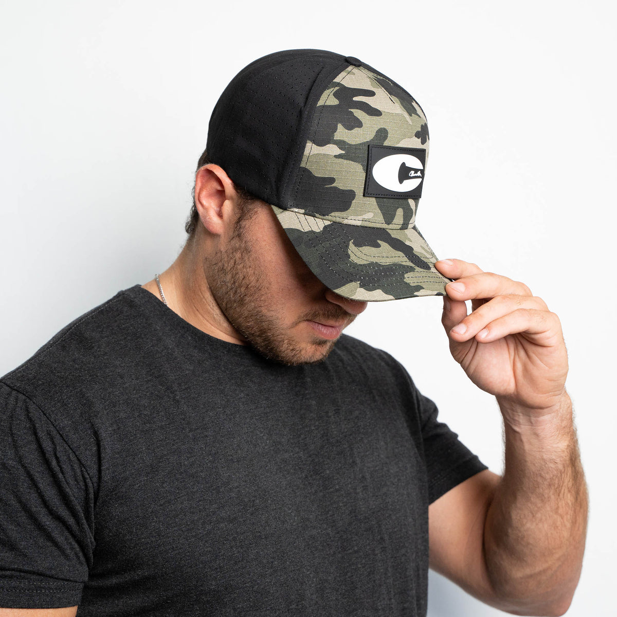 Camo Laser Mesh Snapback