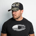 American Flag Logo Tee + Camo Snapback Bundle