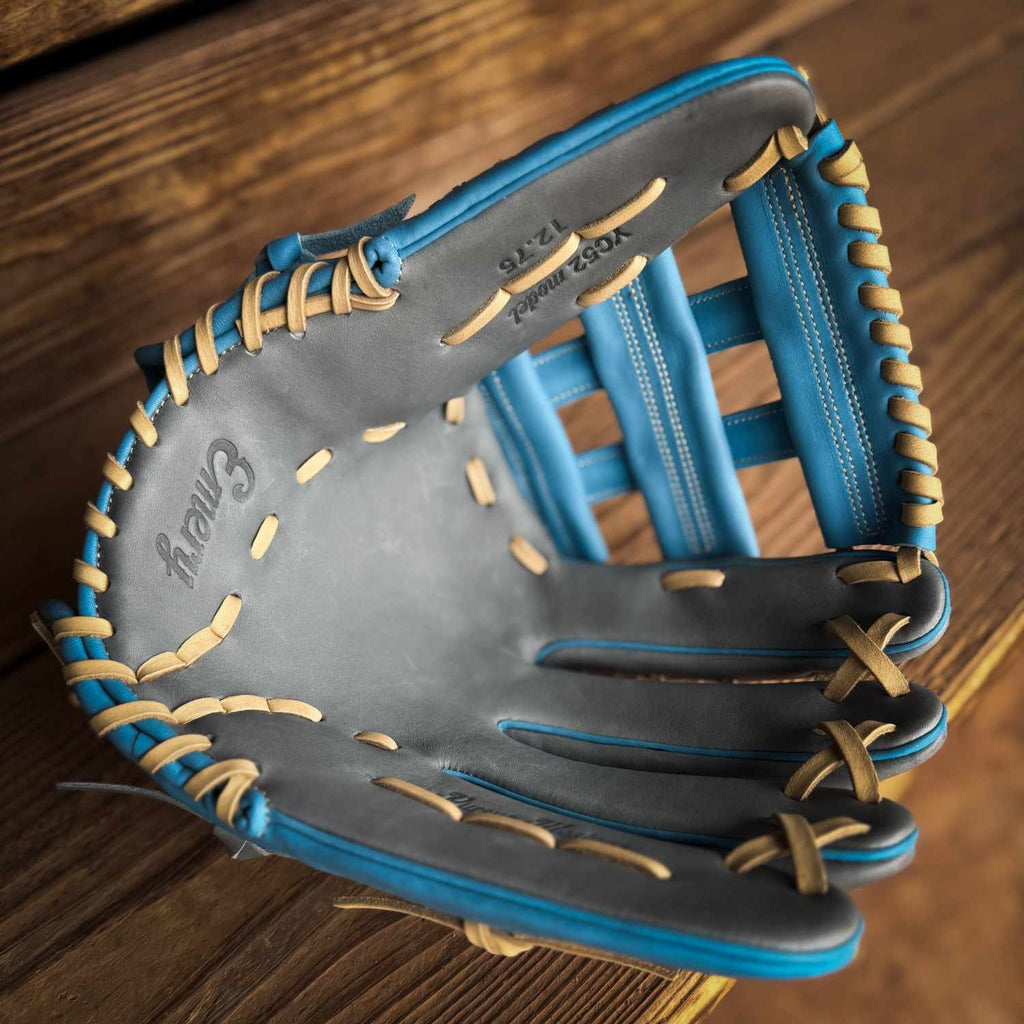 Emery Summit YC52 Outfield Glove - Grey / Carolina Blue