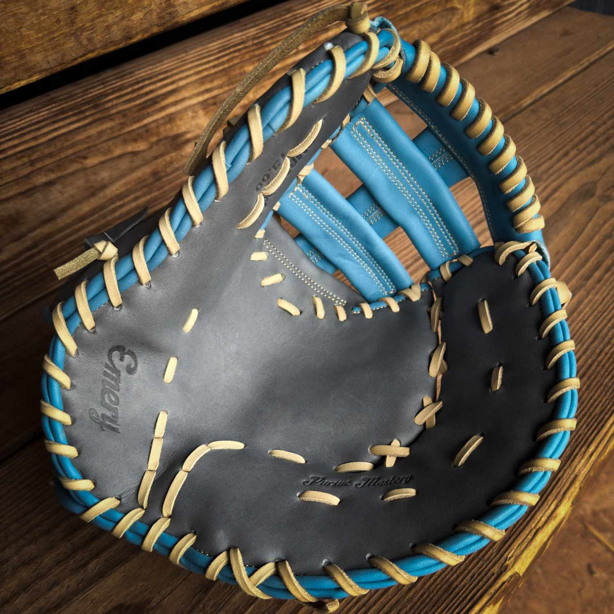 Emery Summit PMB1 First Base Mitt – Grey / Carolina Blue