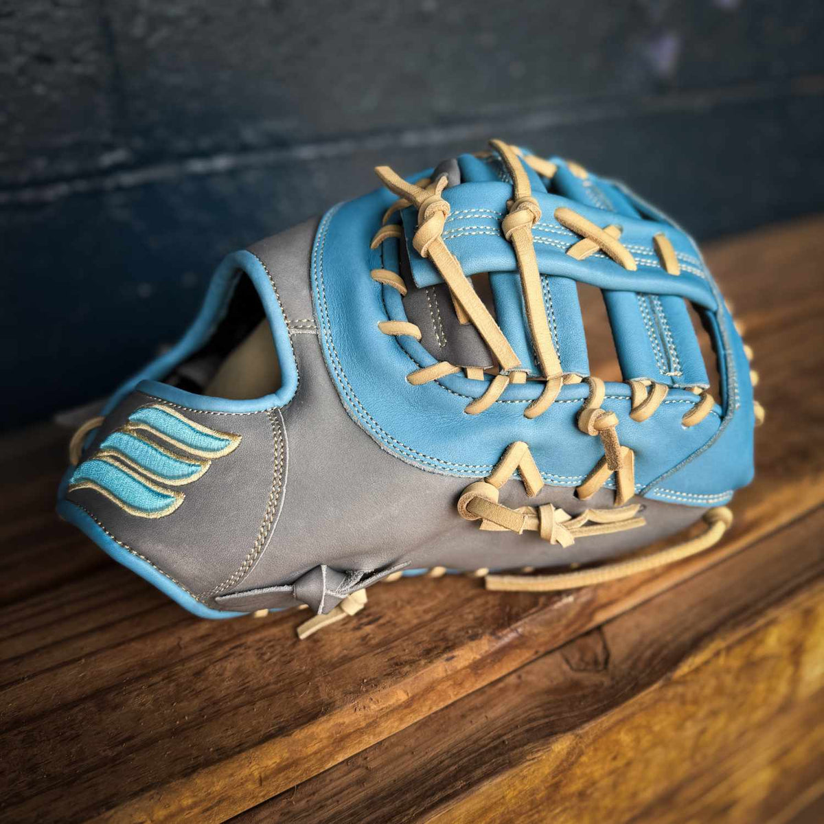 Emery Summit PMB1 First Base Mitt – Grey / Carolina Blue