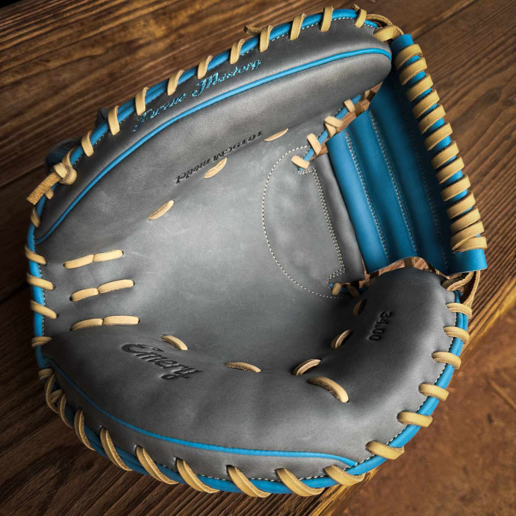 Emery Summit 1019CM Catcher’s Mitt – Grey / Carolina Blue