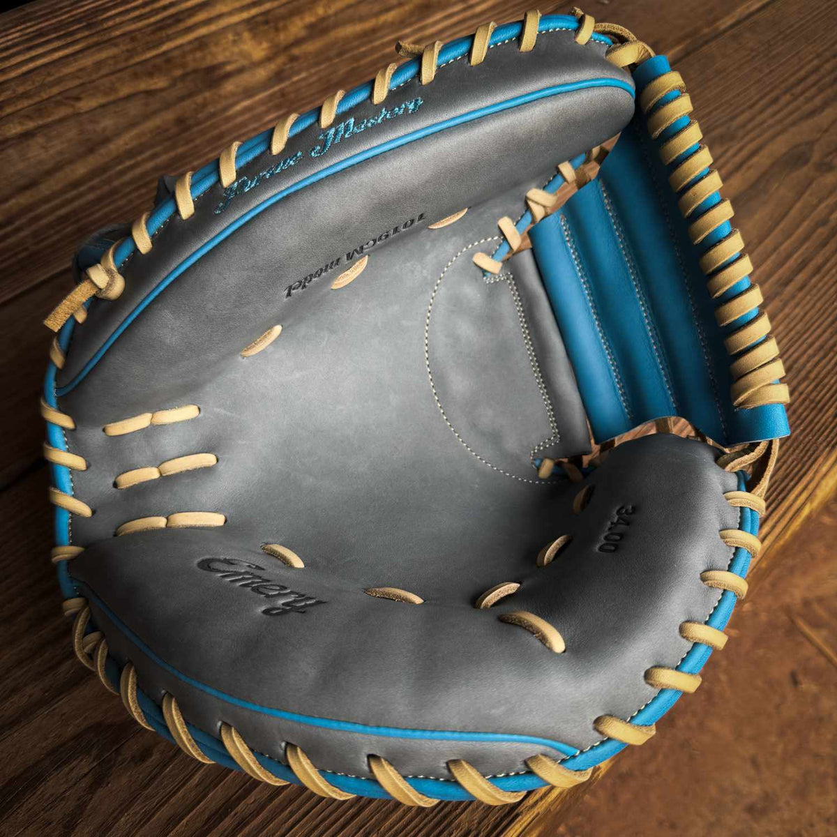 Emery Summit 1019CM Catcher’s Mitt – Grey / Carolina Blue