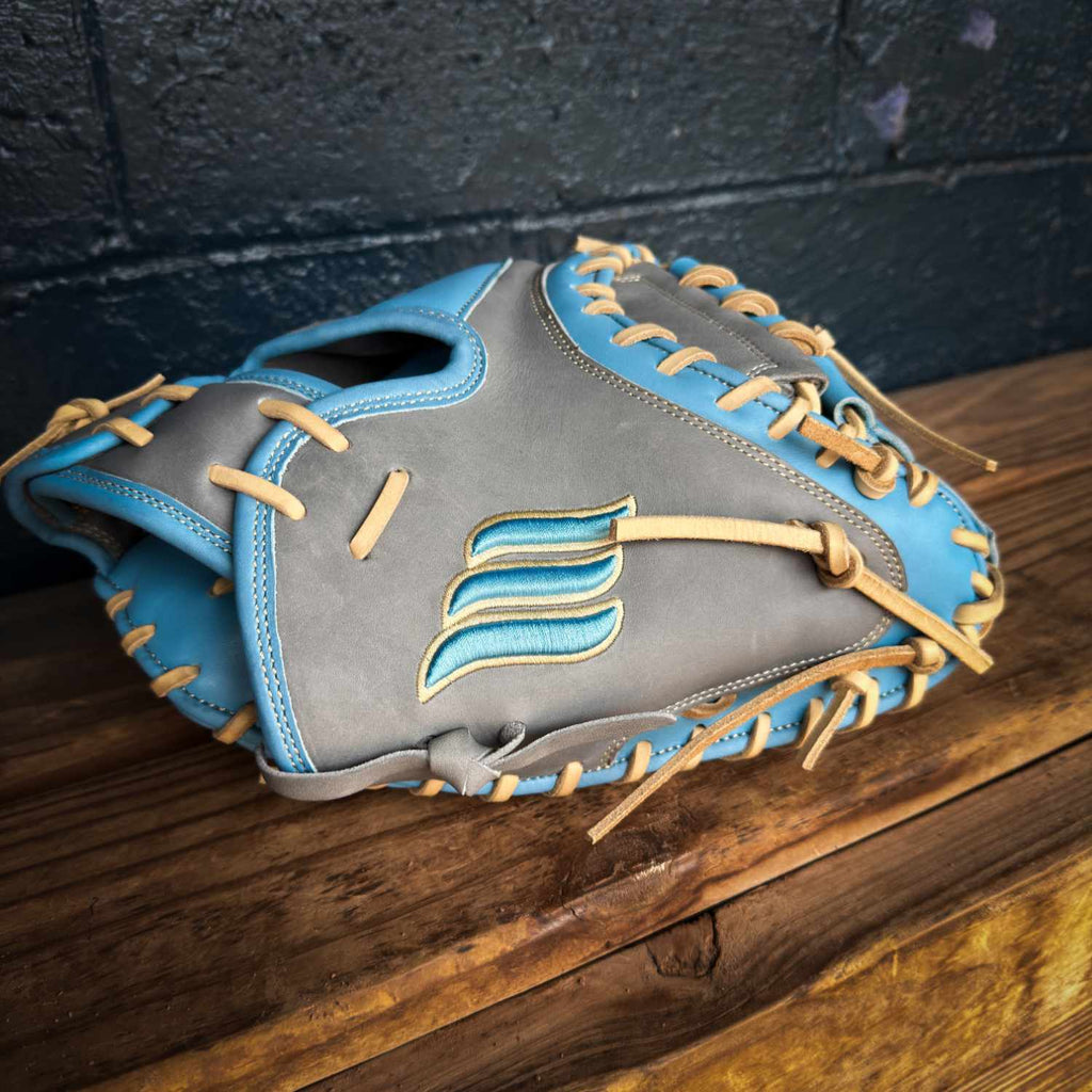Emery Summit 1019CM Catcher’s Mitt – Grey / Carolina Blue