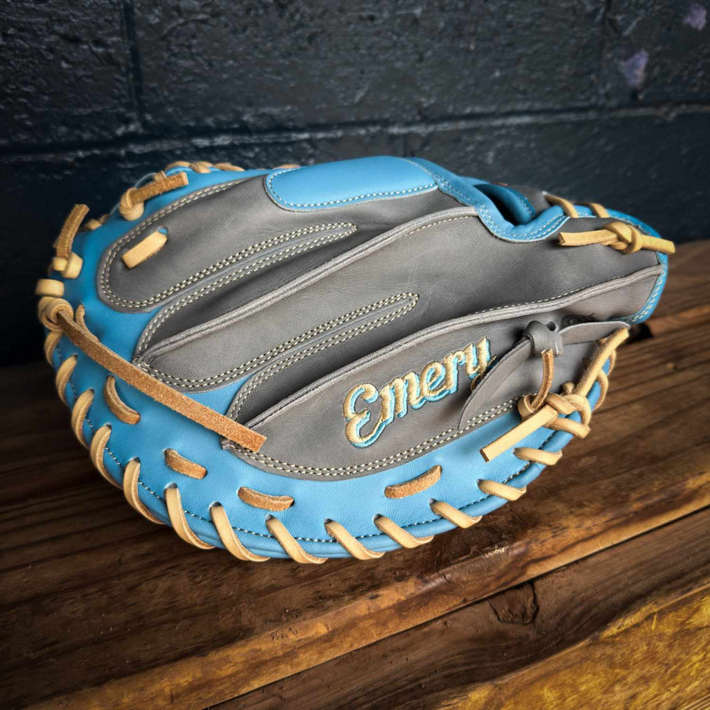 Emery Summit 1019CM Catcher’s Mitt – Grey / Carolina Blue