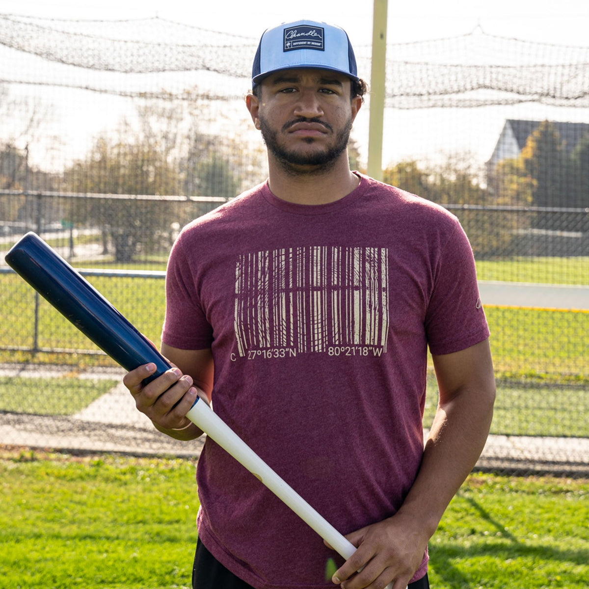 Chandler Heather Maroon GPS ID Series Tee